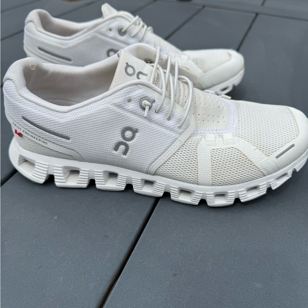 On Cloud Running Women's White Slip On Athletic Shoes